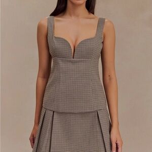 Elegant Houndstooth Women's Top